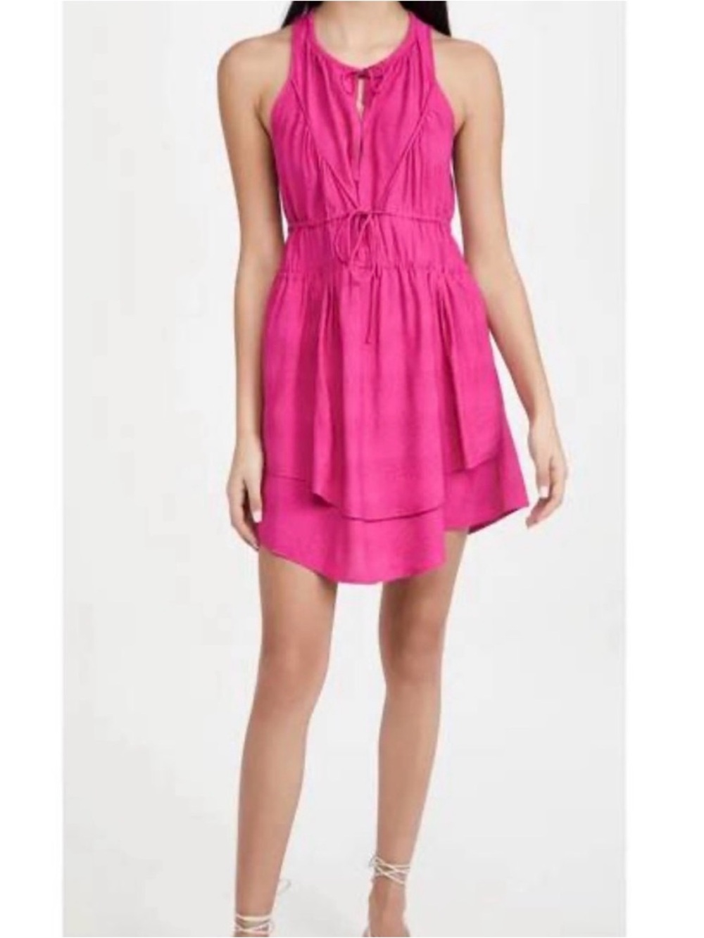 IRO Paris Snart Sleeveless Summer Dress Magenta Fuchsia Pink Size 6